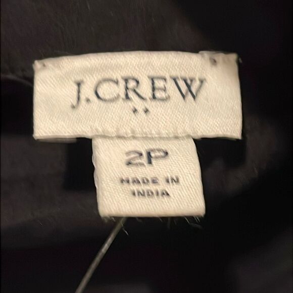 J Crew Factory NWT Short Sleeve Midi Shirtdress Size 2P (Petite) in Black - Picture 6 of 6